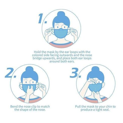 50pcs disp0sable filter 3 طبقات تغطية مريحة للتنفس المستخدمة في المستشفيات والمدارس والصحة العامة in Kuwait