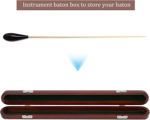 Red Sandalwood Conductor Baton Box Commander Baton Case with Hand Pull Buckle لتخزين Baton الراقية 45.5 × 4 × 3.8 سم in Saudi Arabia