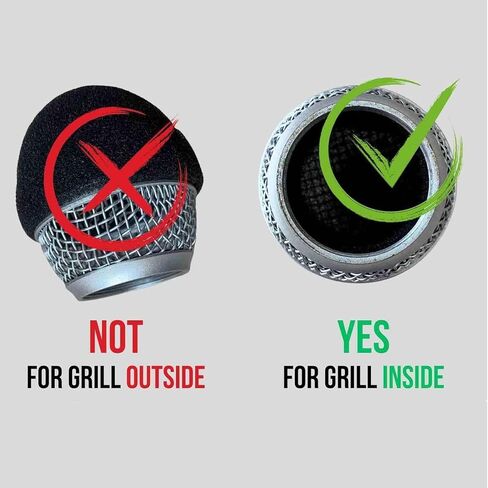 Generic Microphone Grill Interior Foam Windscreen Replacement for SM58, Beta58 and Universal Mic for Recording, Interview, Singing, 5 Pack Black, HM-1001 in Saudi Arabia