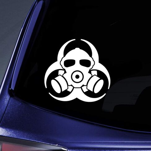 Bio Gas Mask Sticker Secal Notebook Car Car Laptop 5.5 "(أبيض) in Saudi Arabia