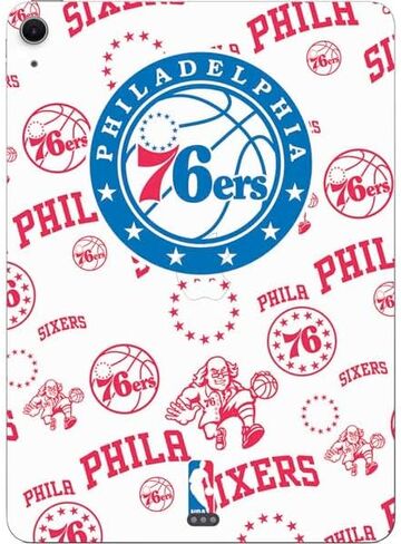 Skinit Decal Tablet Skin Compatible with iPad Air 11in (2024-2025) - Officially Licensed NBA Philadelphia 76ers Canvas Split Design in Saudi Arabia