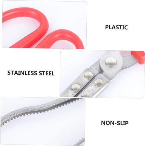 SAFIGLE 2pcs Stainless Steel Garbage Pliers Trash Grabber Tools for Easy Litter Collection and Cleanup Multi-Function Tongs for Household Use in Saudi Arabia