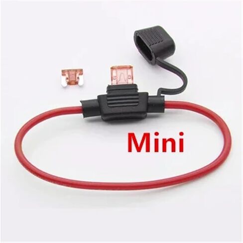 32V Mini Small Medium Auto Fuse Holder 18 16 14 12 10AWG and Car Blade Fuse 2A 3A 5A 7.5A 10A 15A 20A 25A 30A 35A 40A 1Set(10A,Mini 1 Pair,14 AWG) in Saudi Arabia