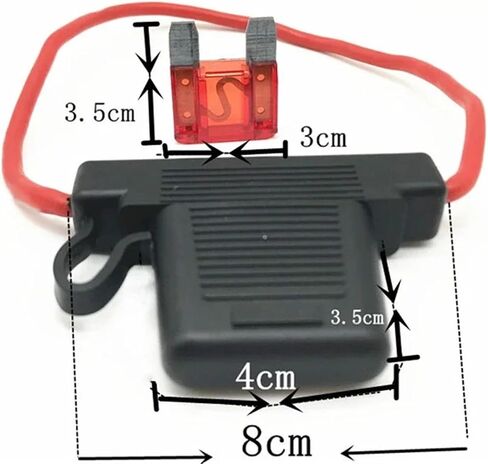 32V Mini Small Medium Auto Fuse Holder 18 16 14 12 10AWG and Car Blade Fuse 2A 3A 5A 7.5A 10A 15A 20A 25A 30A 35A 40A 1Set(10A,Mini 1 Pair,14 AWG) in Saudi Arabia