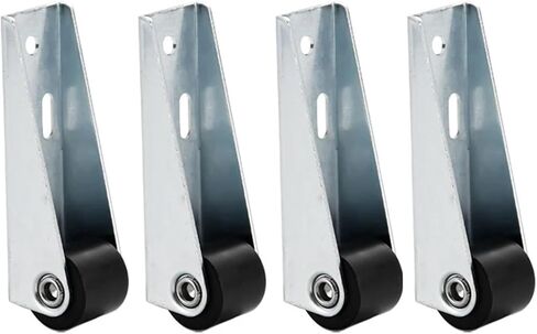 4Pcs Side-Mounted Casters, Silent Rubber Wheels, Drawer Caster, for Furniture, Kitchen Cabinet, Table, Loading Capacity 20KG(Type 1) in Saudi Arabia