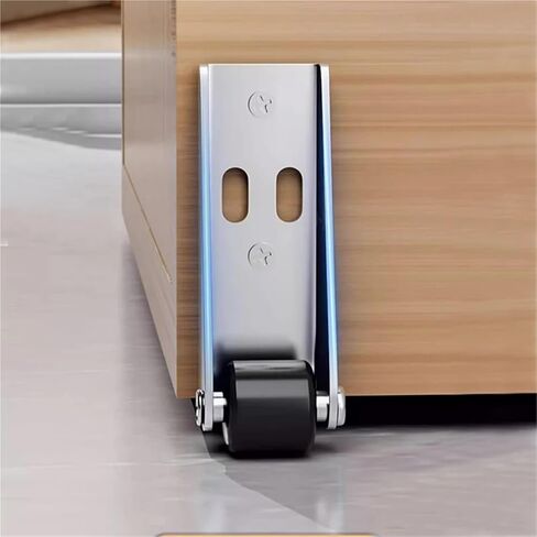 4Pcs Side-Mounted Casters, Silent Rubber Wheels, Drawer Caster, for Furniture, Kitchen Cabinet, Table, Loading Capacity 20KG(Type 1) in Saudi Arabia