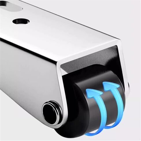 4Pcs Side-Mounted Casters, Silent Rubber Wheels, Drawer Caster, for Furniture, Kitchen Cabinet, Table, Loading Capacity 20KG(Type 1) in Saudi Arabia