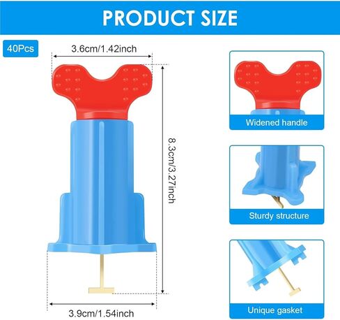 40/20PCS Tile Leveling System for Tile Laying Wall Leveler Wedges Alignment Spacers Fast Positioning Wall Tile Locator(20PCS) in Saudi Arabia
