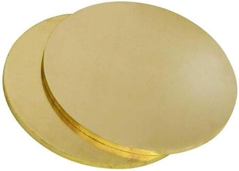 Brass Disc Round Plate Cut Material, Pack Of 2 H62 Brass Round Plates Thickness 3mm Diameter 10-50mm For Metal Stamping DIY(Diameter 40mm) in Saudi Arabia