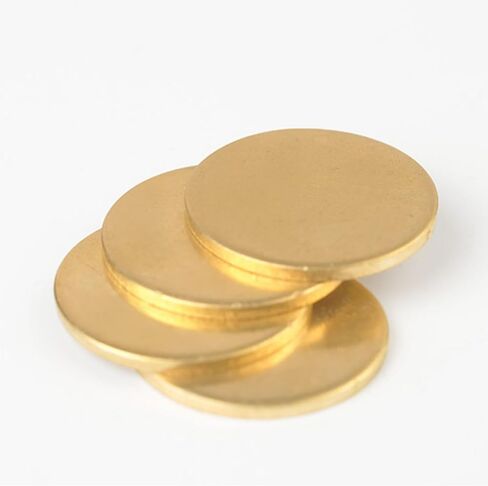 Brass Disc Round Plate Cut Material, Pack Of 2 H62 Brass Round Plates Thickness 3mm Diameter 10-50mm For Metal Stamping DIY(Diameter 40mm) in Saudi Arabia