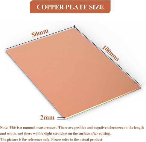 Brass Disc Round Plate Cut Material, Pure Copper Sheet 2mm Thickness Multiple Sizes for DIY Projects Industry Experiments(2x100x100mm) in Saudi Arabia