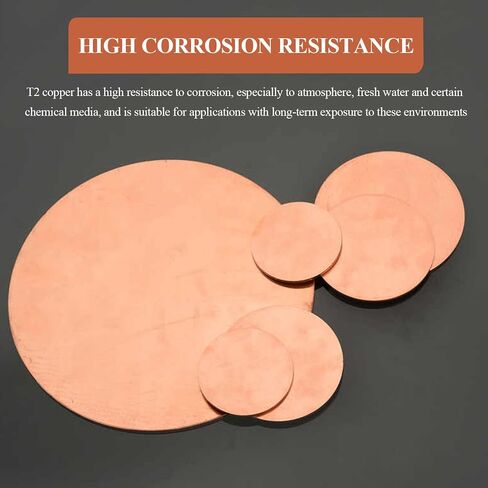 Brass Disc Round Plate Cut Material, T2 Copper Round Sheet 4mm Thick x (150-300) mm Diameter Fuchsia(4x160mm) in Saudi Arabia