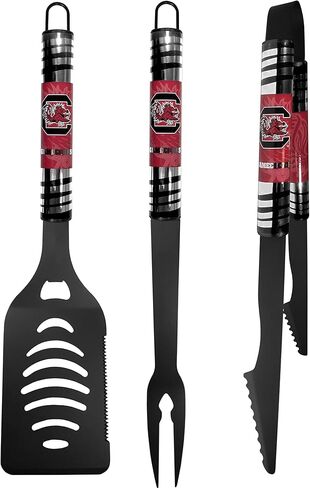 Siskiyou Sports NCAA South Carolina Fighting GameCocks 3 PC Set Black Tailgater BBQ مجموعة ، مقاس واحد in Saudi Arabia