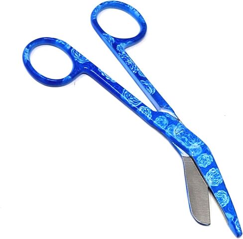 Set of 6 Assorted Pattern Nurse Doctor EMT Lister Bandage Scissors 5.5" (14cm), Stainless Steel, Premium Quality-Ideal Gift (Set 7) in Kuwait