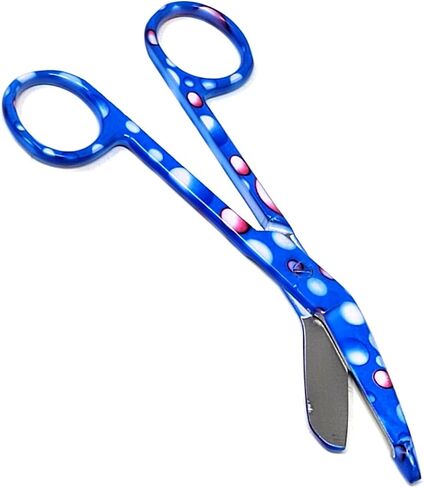 Set of 6 Assorted Pattern Nurse Doctor EMT Lister Bandage Scissors 5.5" (14cm), Stainless Steel, Premium Quality-Ideal Gift (Set 7) in Kuwait
