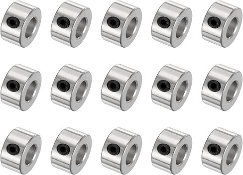 UXCELL 15PCS مجموعة يطوق المسمار 12 ملم يطوق عمود تجويف ، 18 ملم OD ، عرض 12 ملم ، طوق توقف الحفر ، بتطابقات حفر الكربون فولاذي in Saudi Arabia