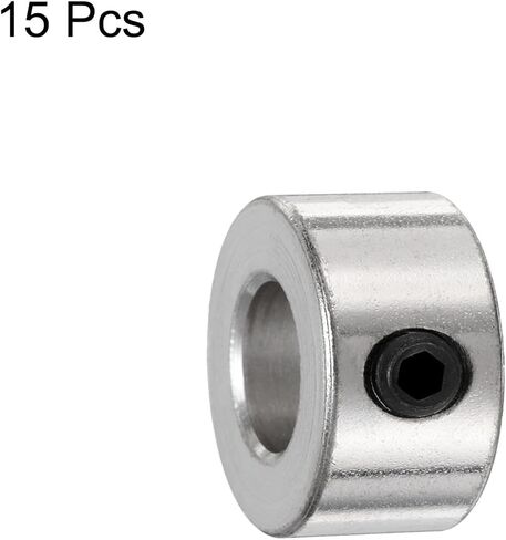 UXCELL 15PCS مجموعة يطوق المسمار 12 ملم يطوق عمود تجويف ، 18 ملم OD ، عرض 12 ملم ، طوق توقف الحفر ، بتطابقات حفر الكربون فولاذي in Saudi Arabia