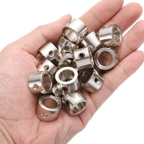 UXCELL 15PCS مجموعة يطوق المسمار 12 ملم يطوق عمود تجويف ، 18 ملم OD ، عرض 12 ملم ، طوق توقف الحفر ، بتطابقات حفر الكربون فولاذي in Saudi Arabia