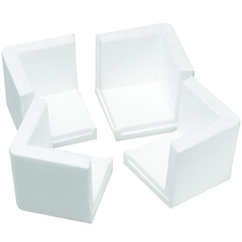 Box USA BPF201MS حماة زاوية الرغوة للتحرك ، 3 "L x 3" W x 3 "H ، 3/4" سمك الجدار ، 3 "ارتفاع ، عرض 3" ، 3 "طول ، أبيض (حزمة 1000) in Saudi Arabia