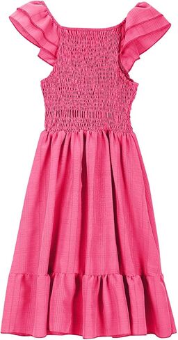 Girls Summer Dress Sleeveless Smocked Sundress Casual A Line Swing Dresses Flowy Party Dress Beach Vacation Outfits in Saudi Arabia