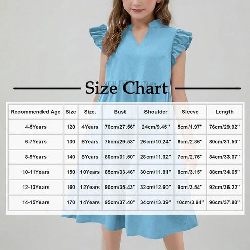 Summer Dresses for Girls 2025 Cute Ruffle Cap Sleeve V Neck Mini Dress Flowy Swing Sundress Beach Vacation Outfits in Saudi Arabia