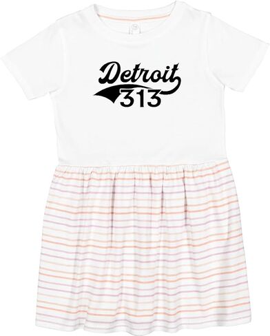 inktastic Detroit 313 Toddler Dress in Kuwait