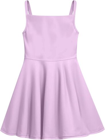 Tween Girls Sundress Spaghetti Strap Summer Dress Flowy Beach Vacation Dress Square Neck A Line Loose Casual Dresses in Saudi Arabia