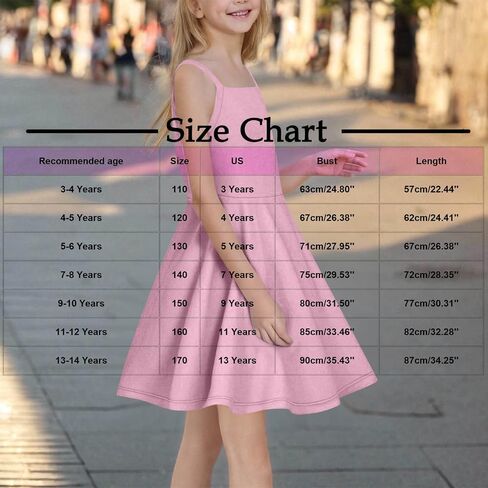 Tween Girls Sundress Spaghetti Strap Summer Dress Flowy Beach Vacation Dress Square Neck A Line Loose Casual Dresses in Saudi Arabia