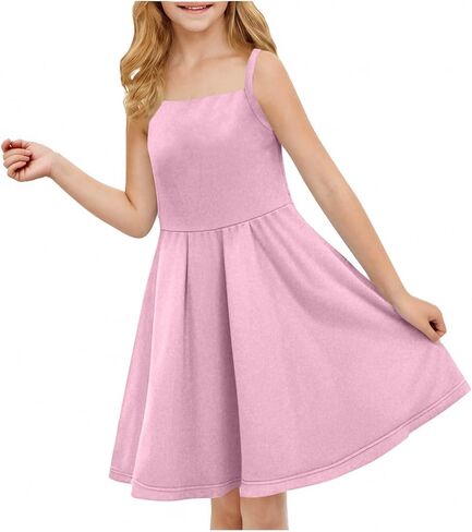 Tween Girls Sundress Spaghetti Strap Summer Bress in Kuwait