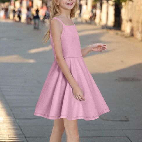 Tween Girls Sundress Spaghetti Strap Summer Bress in Kuwait