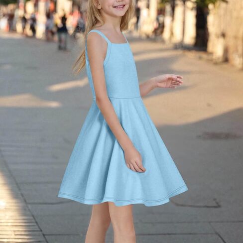 Tween Girls Sundress Spaghetti Strap Summer Bress in Kuwait