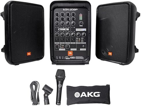 JBL Professional EON208P نظام PA 2-in-One ثنائي الاتجاه مع خلاط 8 قنوات وبلوتوث (متجدد) in Saudi Arabia