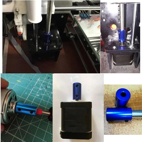 5pcs 3d طابعة اقتران مرنة التجويف 5mm 8mm برغي السهول المحرك الأزرق الألومنيوم مقرن مرن مرن (5 مم × 5 مم) in Kuwait