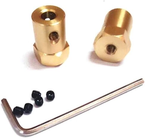10pcs Brass Hexagonal Coupler 3mm 4mm 5mm 6mm 7mm 8mm Shaft Motor Flexible Coupling Type Wheel(8mm) in Saudi Arabia