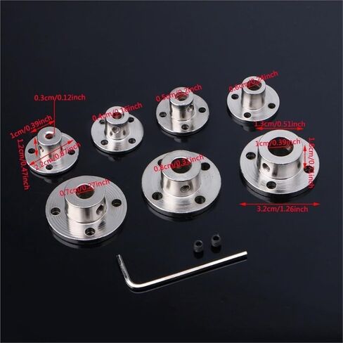 1pcs Steel Rigid Flange Coupling 3mm 4mm 5mm 6mm 7mm 8mm 10mm Shaft Motor Guide Shaft Coupler Motor Connector(10mm) in Kuwait