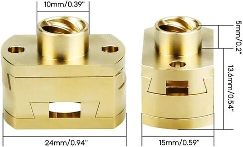 1pcs 18mm Brass Nut Coupling Z Axis Screw Coupling for 3D Printers in Saudi Arabia