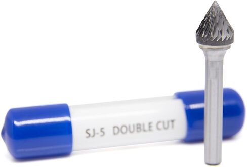 Benchmark Abrasives 60-degree Countersink Premium Double Cut Tungsten Carbide Burr for Metal Wood Welding Deburring Sculpting High-Speed Die Grinders enclosed in Plastic Capsule 1/4" Shank (SJ-5) in Saudi Arabia