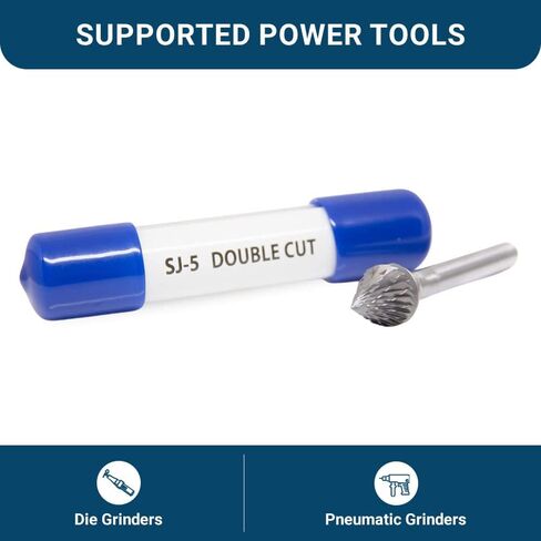 Benchmark Abrasives 60-degree Countersink Premium Double Cut Tungsten Carbide Burr for Metal Wood Welding Deburring Sculpting High-Speed Die Grinders enclosed in Plastic Capsule 1/4" Shank (SJ-5) in Saudi Arabia