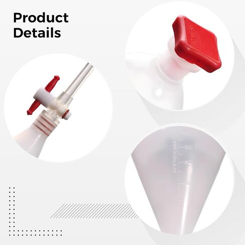 1000Ml Plastic Separatory Funnel, Pear-Shaped with Stopcock, High-Temperature Sterilizable, Clear Graduations for Labs in Saudi Arabia