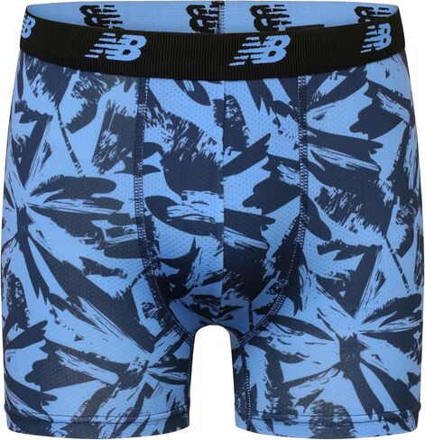 New Balance Boys and Toddler Boxer Boxer ، الرطوبة Wicking Instremable الملابس الداخلية ، بدون علامة ، متنوعة 4 حزمة (2 أداء/2 شبكة) ، فريق Red/Black/Team Royal/Dark Arctic Gray in Saudi Arabia