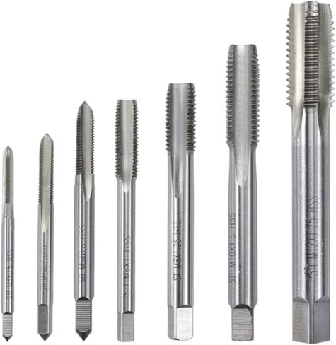 Insert Screw Thread Tap Drill Bits Straight Flute ST1.6-ST30 Taps Right Hand 5Pcs(Color:ST10x1) in Saudi Arabia