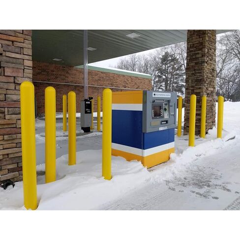 1/8 "غطاء بولارد الأصفر 6" (6 5/8 "× 60"). قبة أعلى بولارد بوست. شريط التثبيت المدرجة. غطاء بولارد السلامة in Kuwait