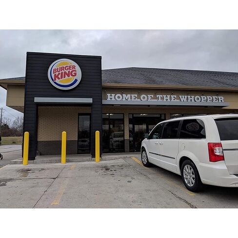 1/8 "غطاء بولارد الأصفر 6" (6 5/8 "× 60"). قبة أعلى بولارد بوست. شريط التثبيت المدرجة. غطاء بولارد السلامة in Kuwait