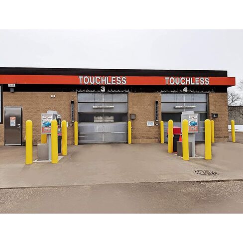 1/8 "غطاء بولارد الأصفر 6" (6 5/8 "× 60"). قبة أعلى بولارد بوست. شريط التثبيت المدرجة. غطاء بولارد السلامة in Kuwait