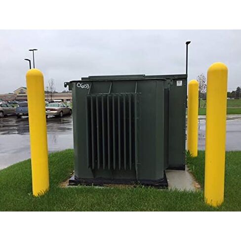 1/8 "غطاء بولارد الأصفر 6" (6 5/8 "× 60"). قبة أعلى بولارد بوست. شريط التثبيت المدرجة. غطاء بولارد السلامة in Kuwait