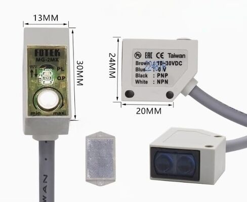 1pcs مفتاح كهروضوئي جديد FOTEK MR-60N/MR-10XP/MR-30XP/MG-2MX+MR-1/MT-6MX Sensor NPN عادةً مفتوح وعادة ما يكون 10-30VDC (MR-60N) in Kuwait