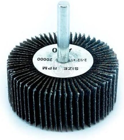 عجلات رفرف زركونيا 2 "× 1" زركونيا مع 1/4 "مثبتة ، مثالية لإزالة طلاء الصدأ تلميع الصدأ (10 حزمة) - 80 حصى in Saudi Arabia