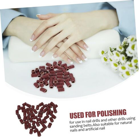 Pretyzoom 100pieces طحن الطحن لفرقة الصنفرة الحفر الأظافر الأكمام الكاشطة لأدوات مانيكير in Saudi Arabia