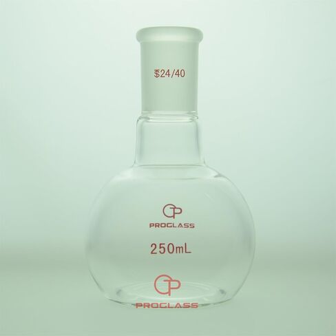 Glass Single Neck Flat Bottom Boiling Flask 250mL with 24/40 Glass Joint in Saudi Arabia
