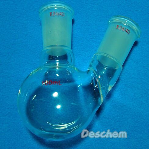 3000ml 24/40 Round Bottom Glass Flask 2-Neck 3L Laboratory Two Necks Chemistry Boiling Vessel in Saudi Arabia